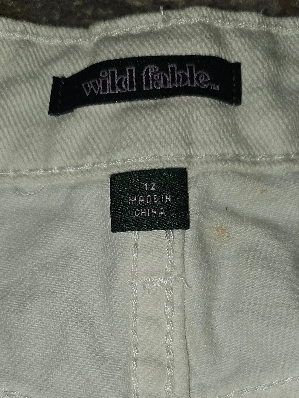 Wild Fable Distressed White Denim Shorts Sz 12 - Picture 2 of 4